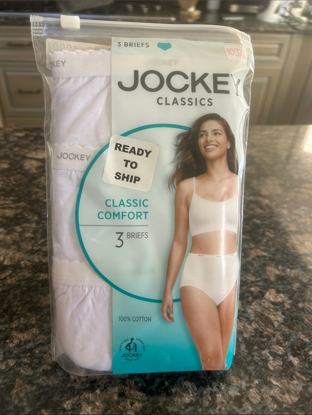 JOCKEY CLASSICS COMFORT BRIEFS 3 PK SIZE 10/3XL NWT